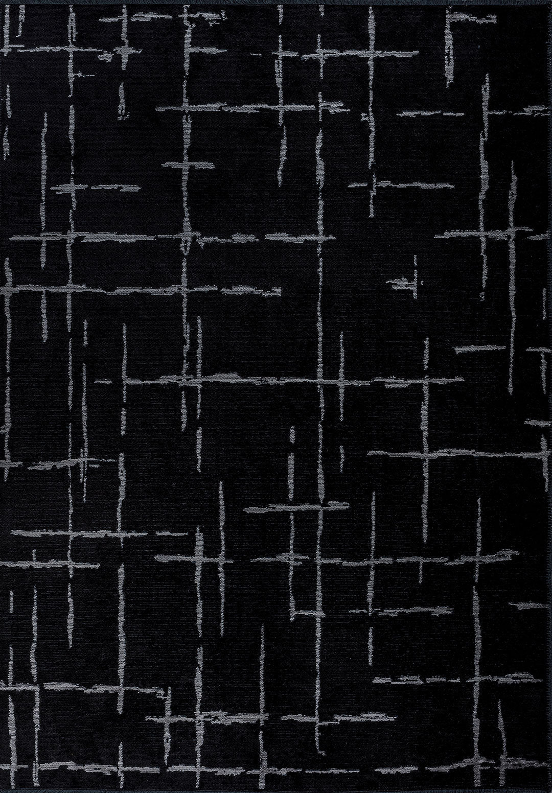 Mark Light Grey - Black Rug Rugs - Venetto Design Venettodesign.com