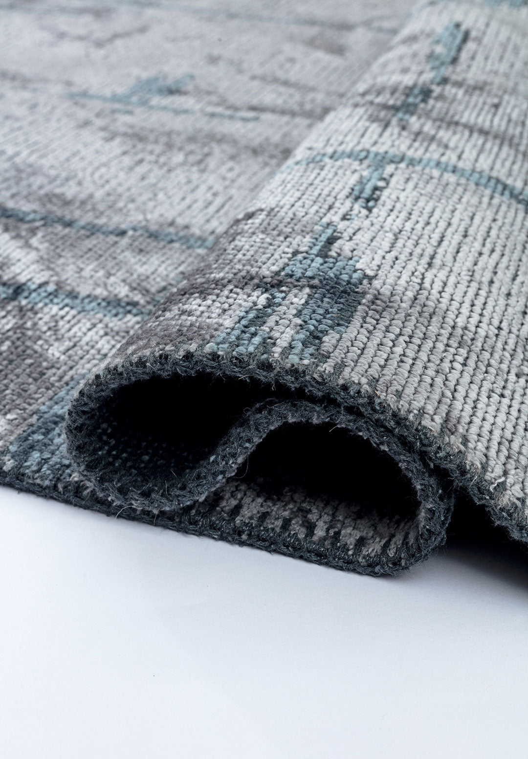 Mark Blue - Light Grey Rug Rugs - Venetto Design Venettodesign.com