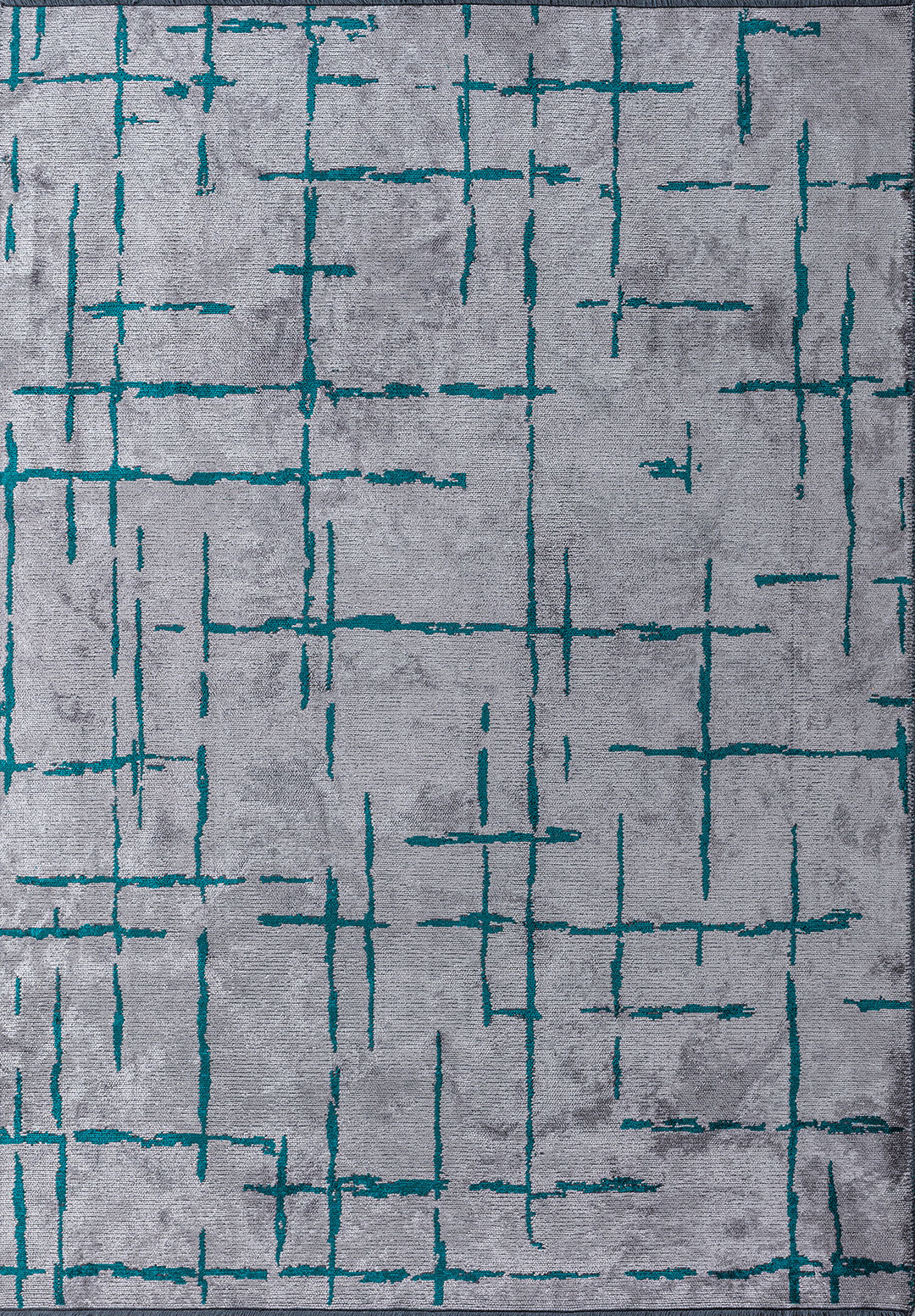 Mark Dark Turquoise - Light Grey Rug Rugs - Venetto Design Venettodesign.com