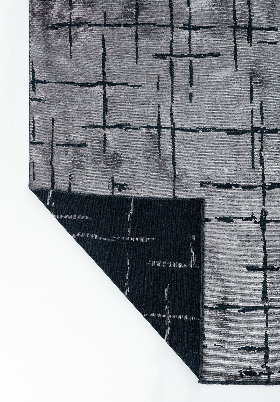 Mark Black - Light Grey Rug Rugs - Venetto Design Venettodesign.com