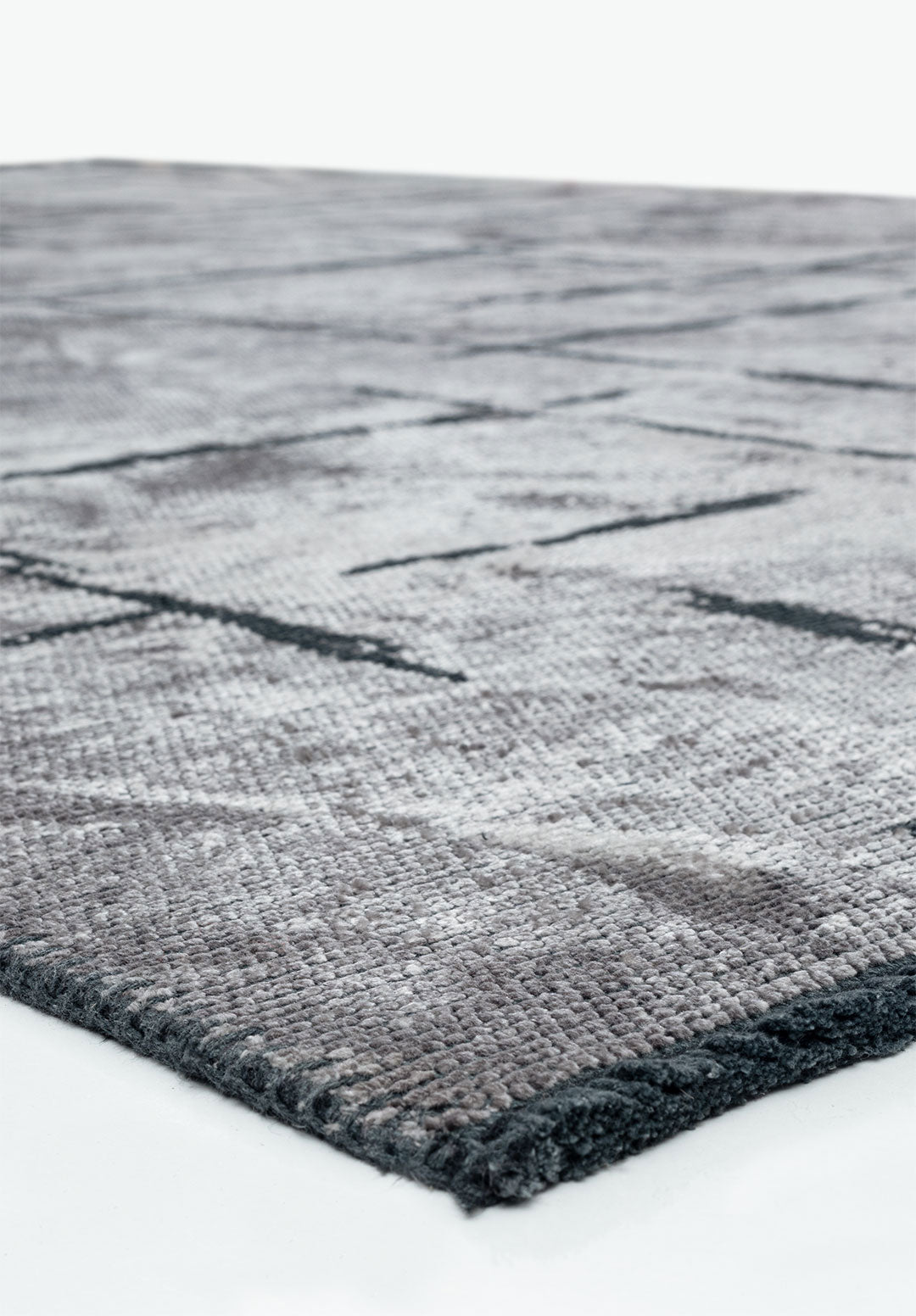 Mark Black - Light Grey Rug Rugs - Venetto Design Venettodesign.com
