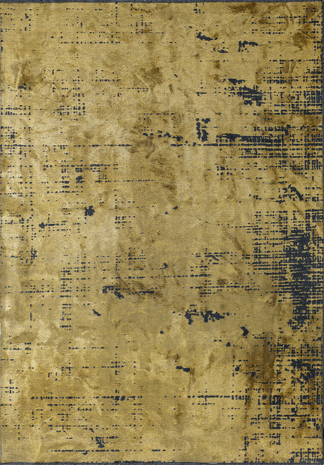 Space Yellow - Matte Black Rug Rugs - Venetto Design Venettodesign.com