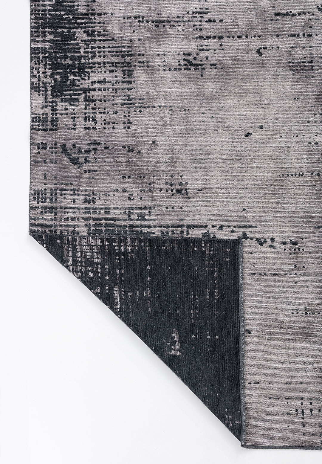 Space Light Grey - Matte Black Rug Rugs - Venetto Design Venettodesign.com