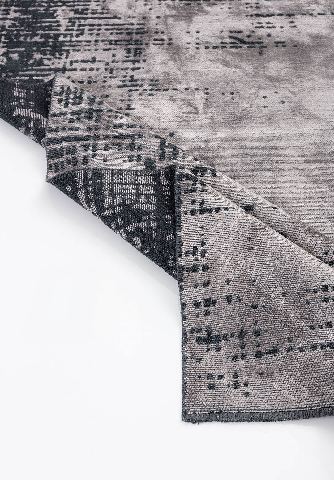 Space Light Grey - Matte Black Rug Rugs - Venetto Design Venettodesign.com