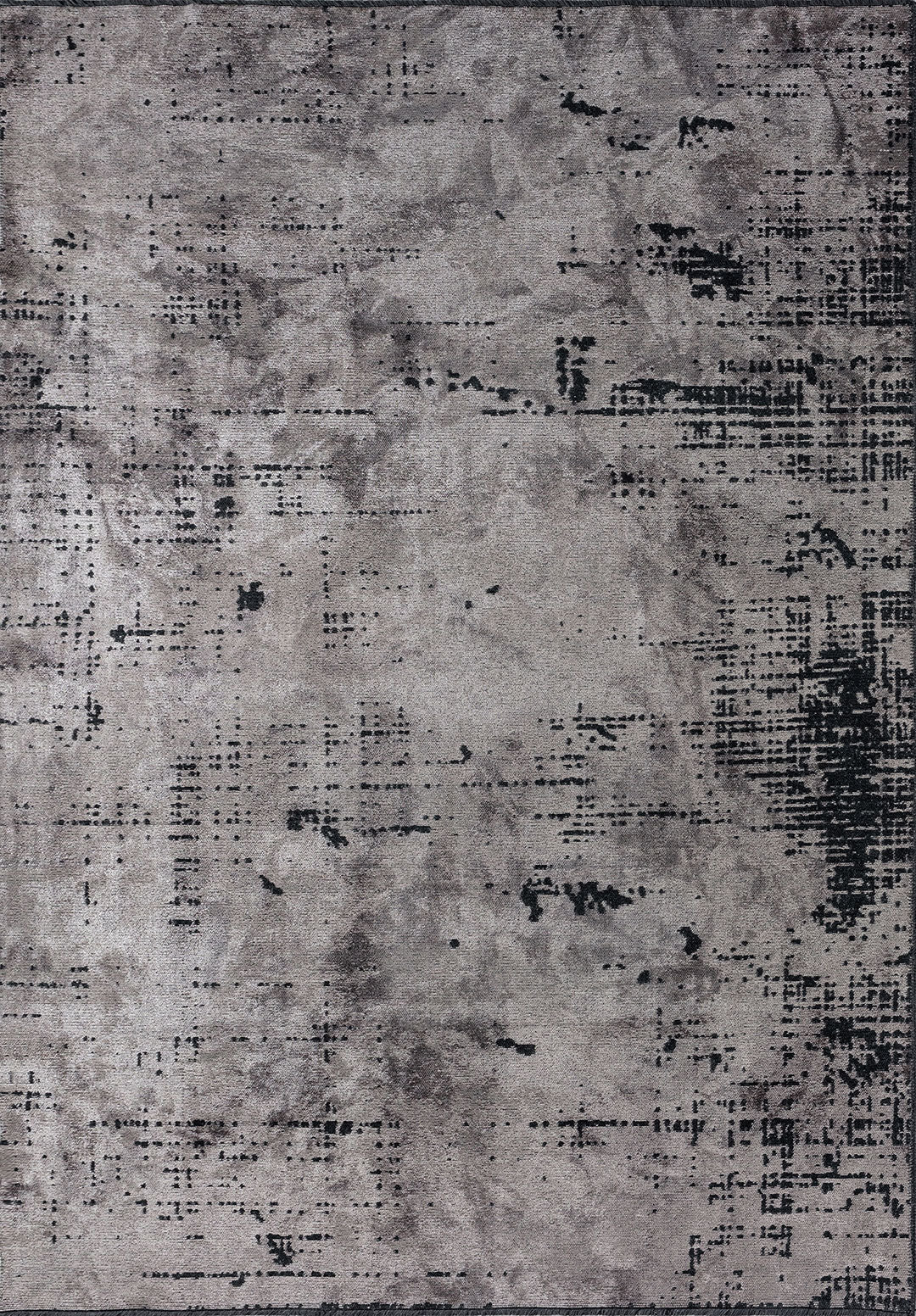 Space Light Grey - Matte Black Rug Rugs - Venetto Design Venettodesign.com