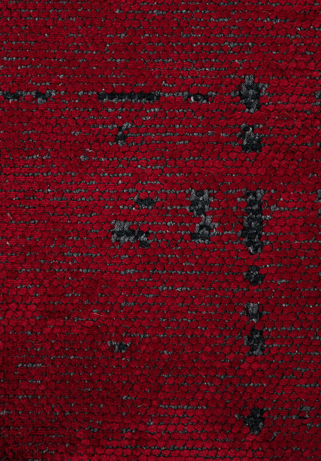 Space Red - Matte Black Rug Rugs - Venetto Design Venettodesign.com