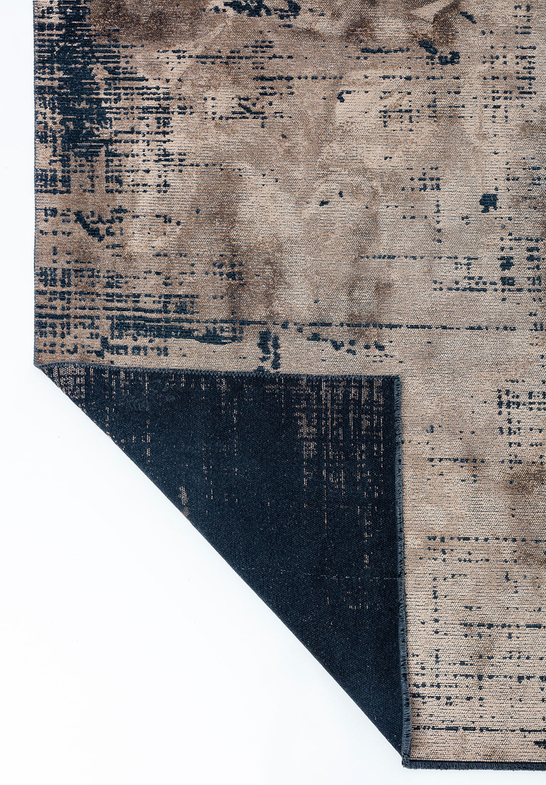 Space Dark Beige - Matte Black Rug Rugs - Venetto Design Venettodesign.com