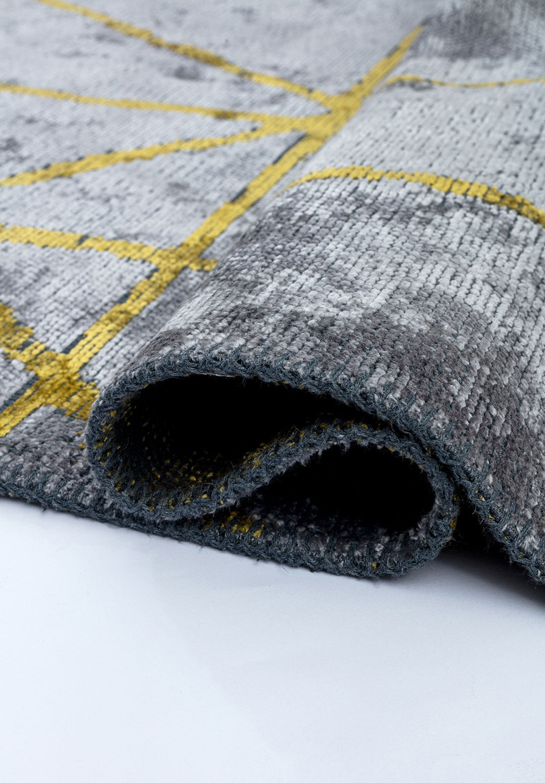 Grid Light Grey - Yellow Rug Rugs - Venetto Design Venettodesign.com