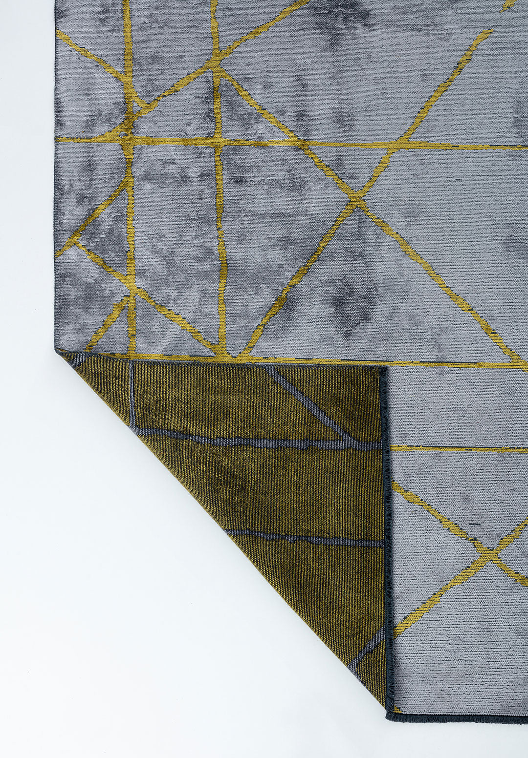 Grid Light Grey - Yellow Rug Rugs - Venetto Design Venettodesign.com