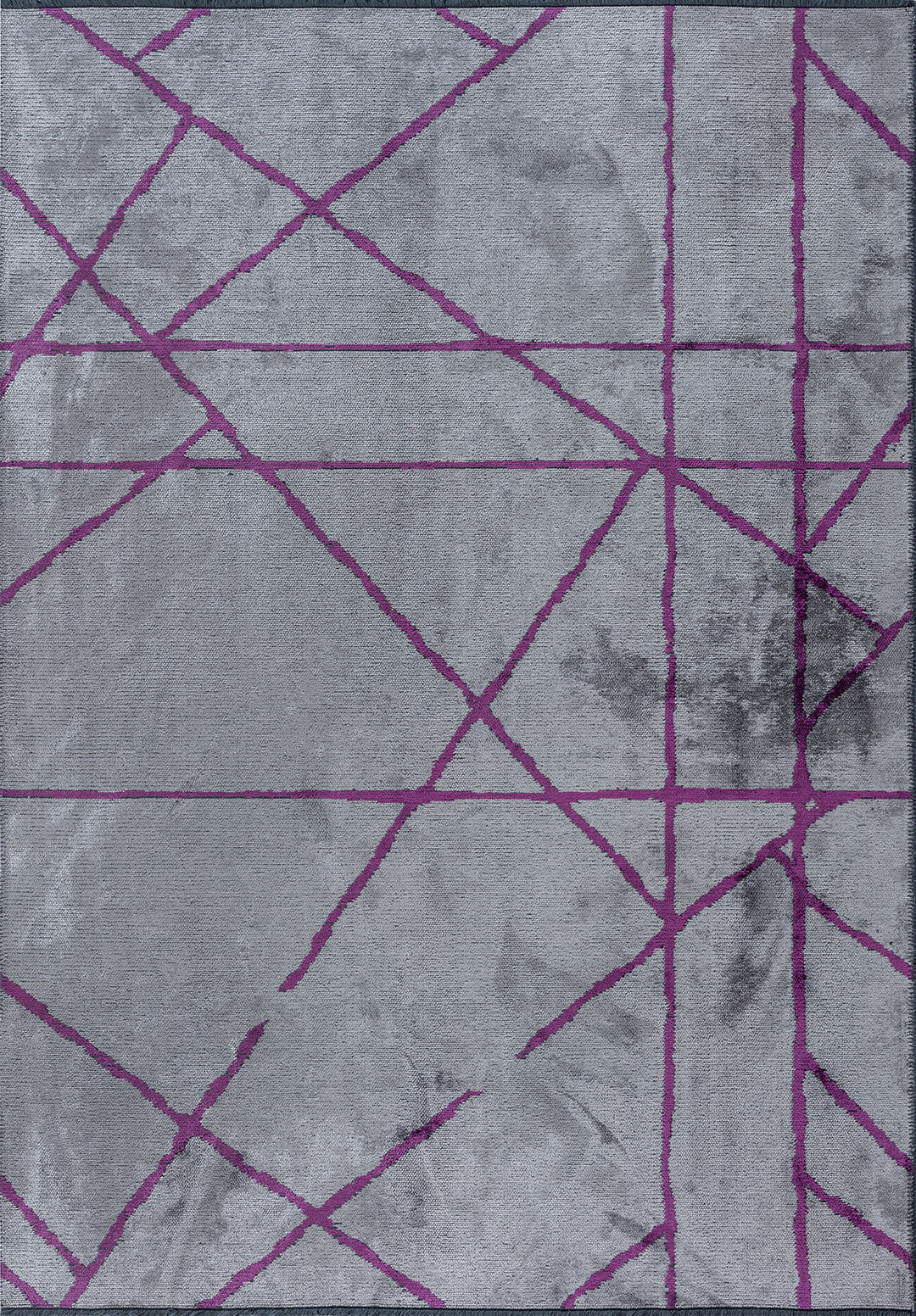 Grid Light Grey - Purple Rug Rugs - Venetto Design Venettodesign.com