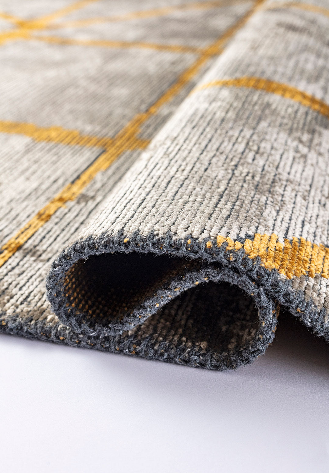 Grid Beige - Mustard Rug Rugs - Venetto Design Venettodesign.com