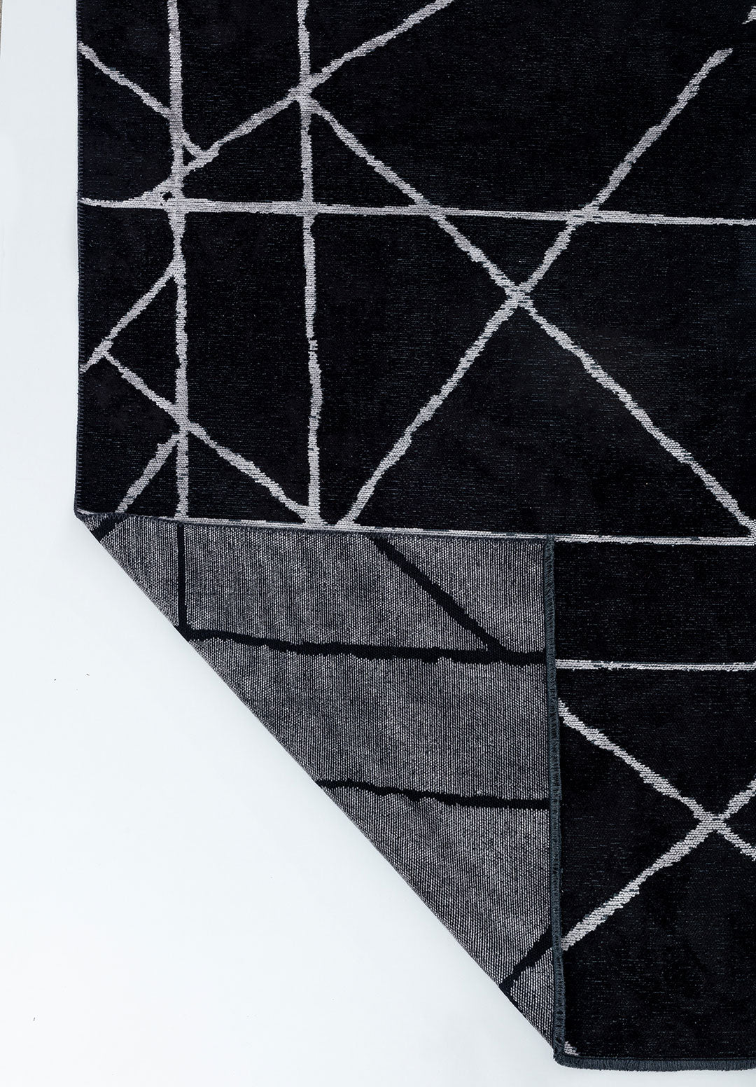 Grid Black - Light Grey Rug Rugs - Venetto Design Venettodesign.com