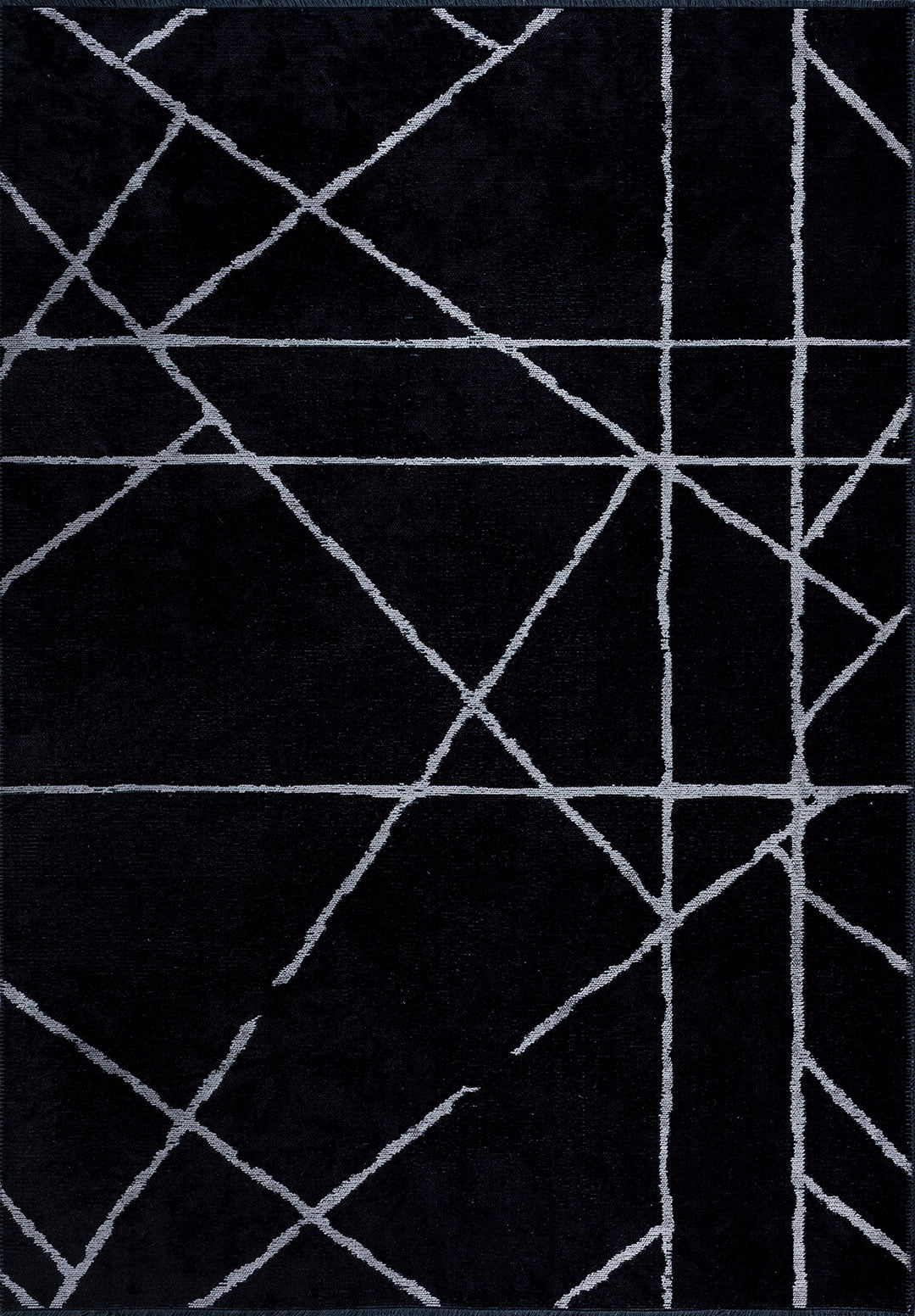 Grid Black - Light Grey Rug Rugs - Venetto Design Venettodesign.com