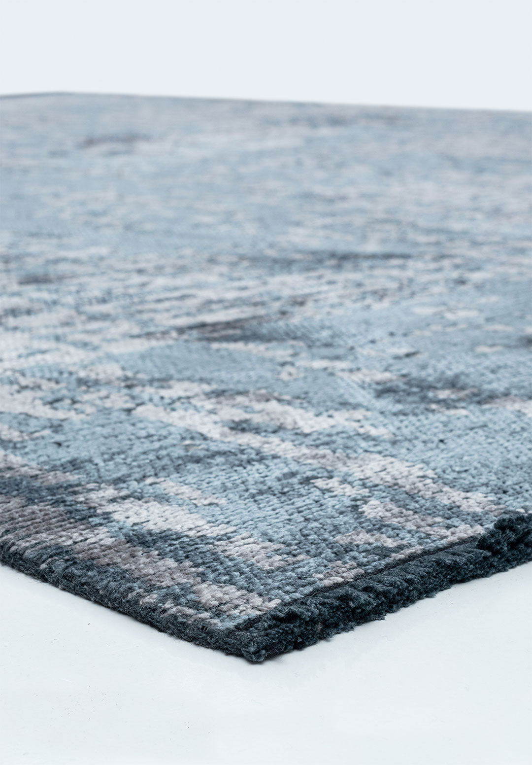 Pixel Blue - Light Grey Rug Rugs - Venetto Design Venettodesign.com