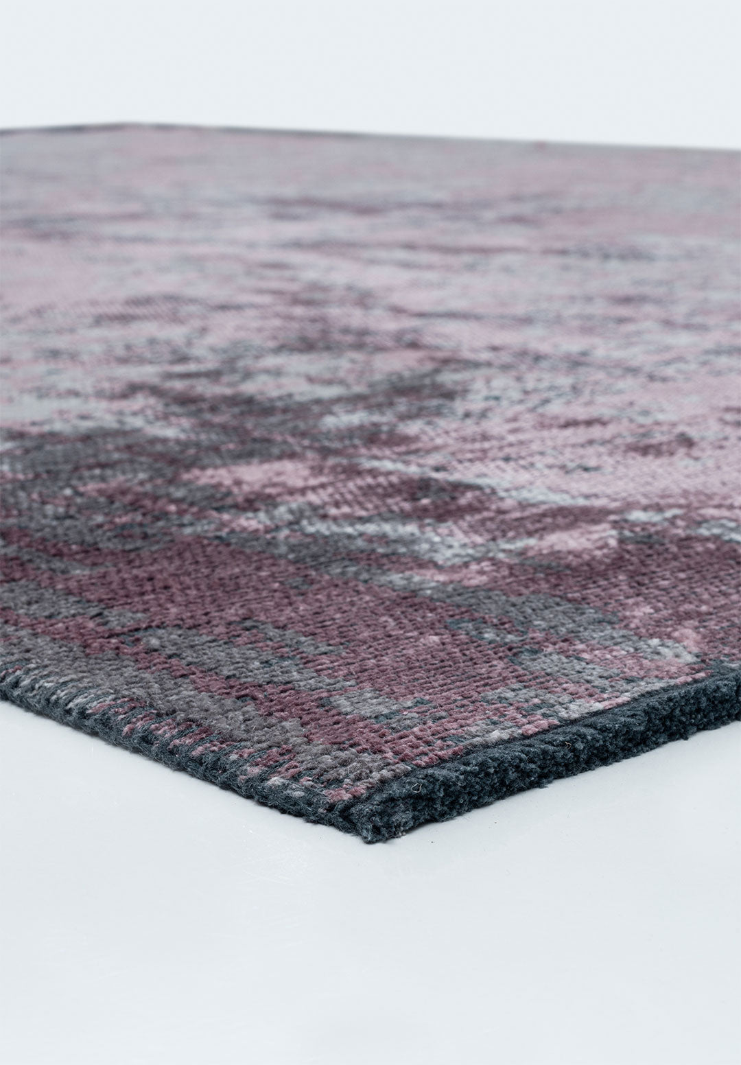 Pixel Damson - Light Grey Rug Rugs - Venetto Design Venettodesign.com