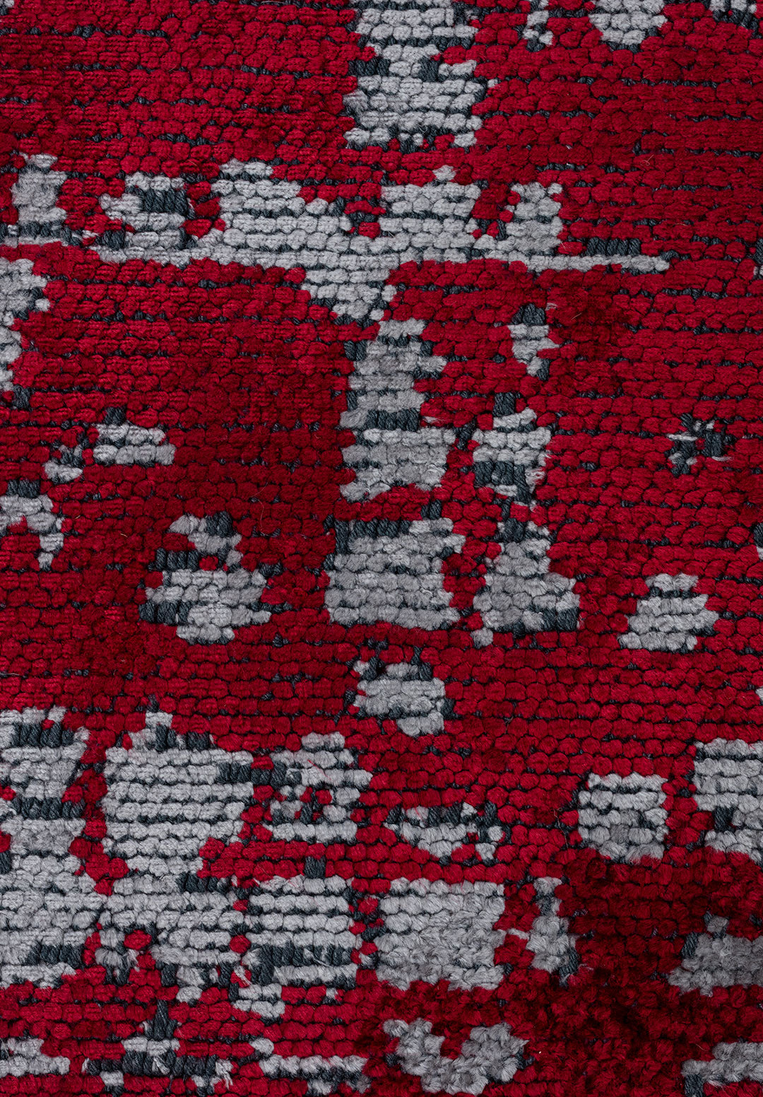 Pixel Red - Light Grey Rug Rugs - Venetto Design Venettodesign.com