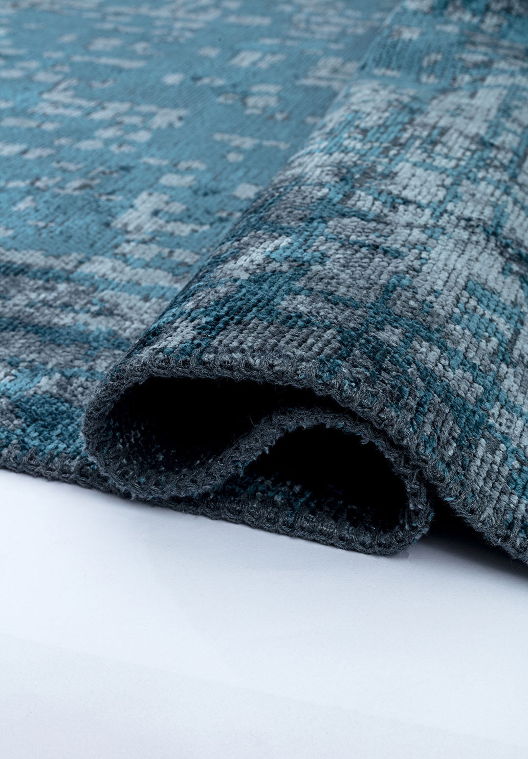 Pixel Petrol - Blue Rug Rugs - Venetto Design Venettodesign.com