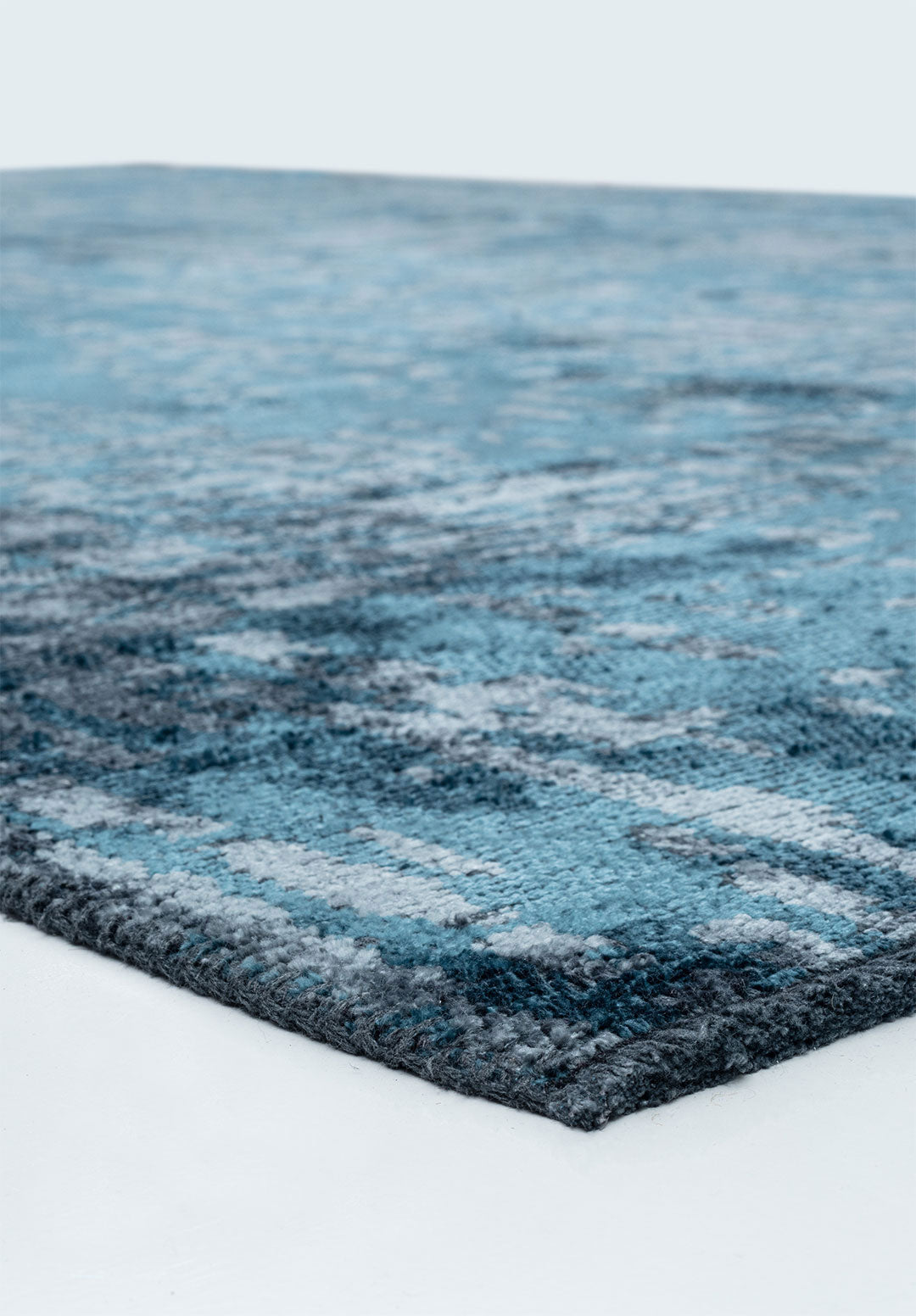 Pixel Petrol - Blue Rug Rugs - Venetto Design Venettodesign.com