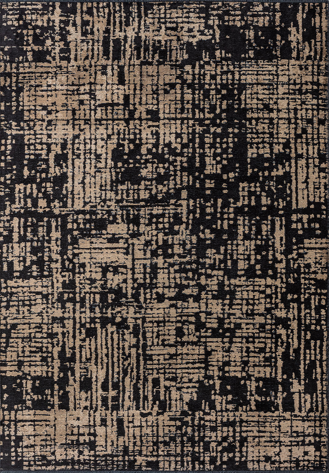 Pixel Black - Dark Beige Rug Rugs - Venetto Design Venettodesign.com
