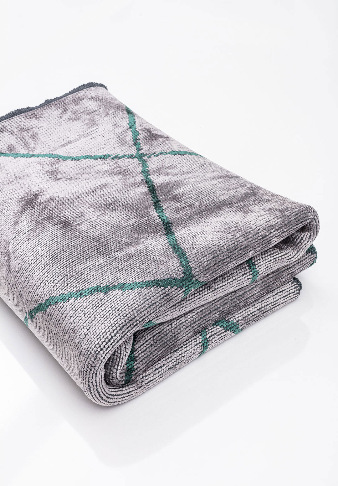 Moroccan Dark Green - Light Grey Rug Rugs - Venetto Design Venettodesign.com