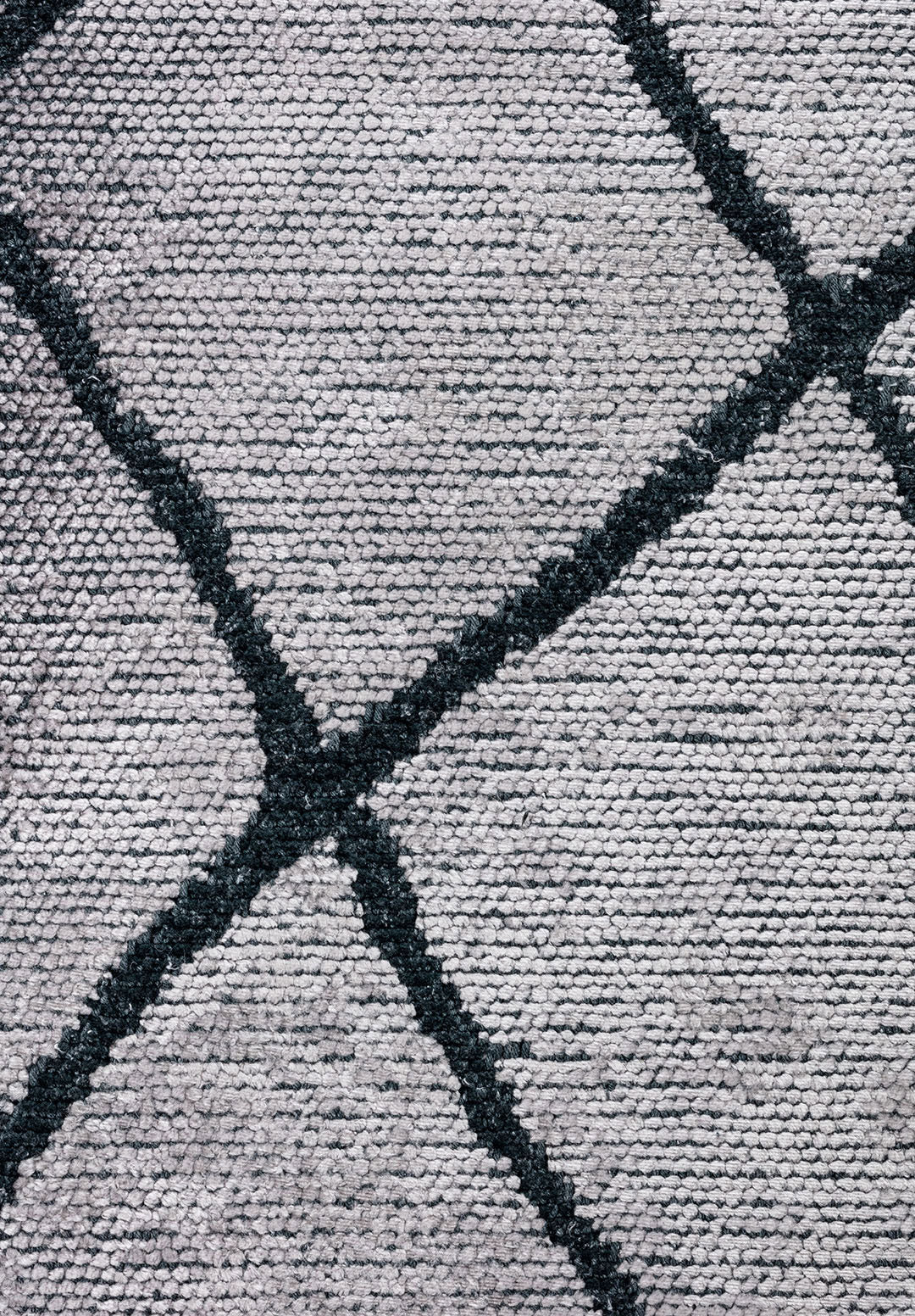 Moroccan Matte Black - Light Grey Rug Rugs - Venetto Design Venettodesign.com