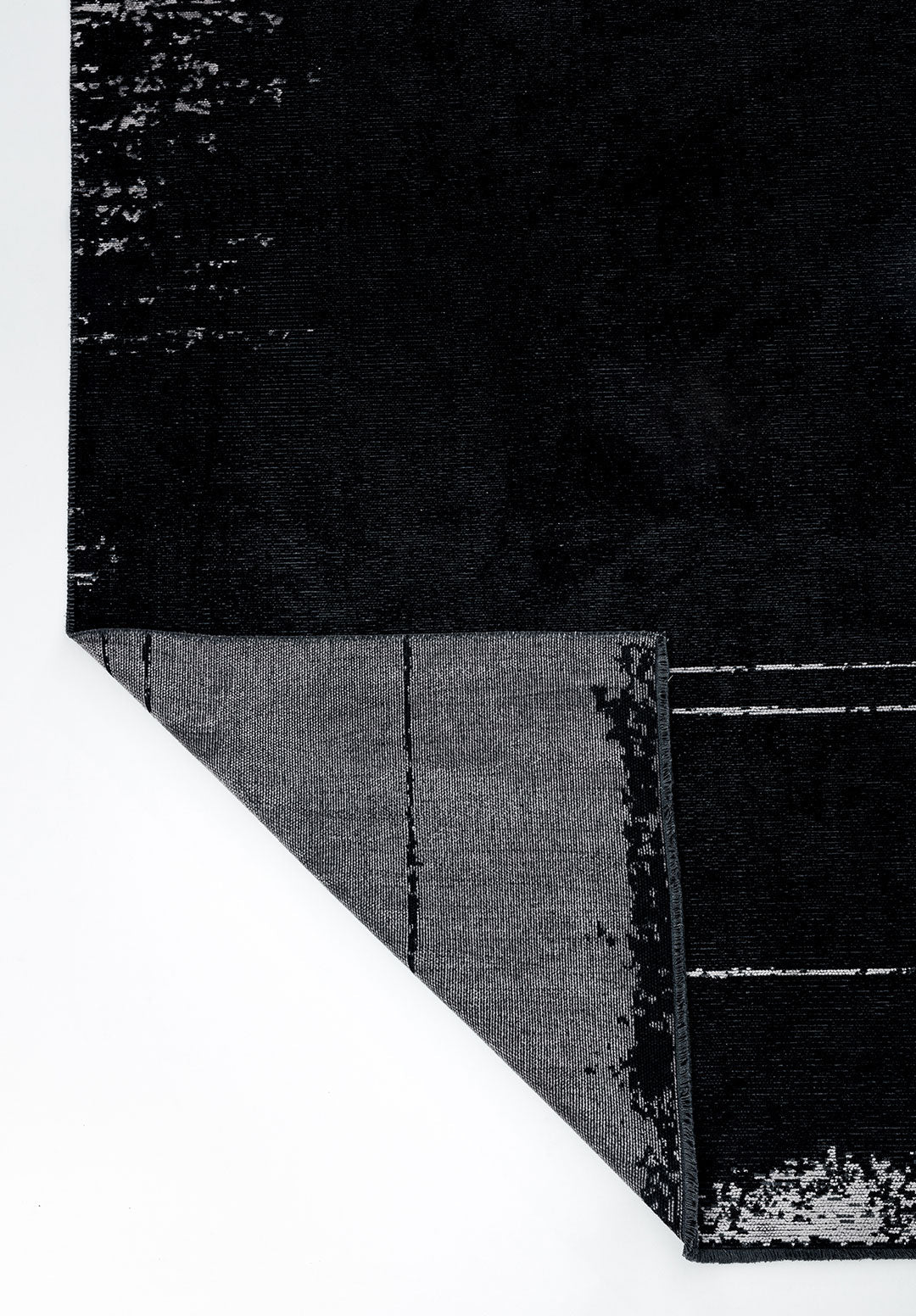 Barber Light Grey - Black Rug Rugs - Venetto Design Venettodesign.com