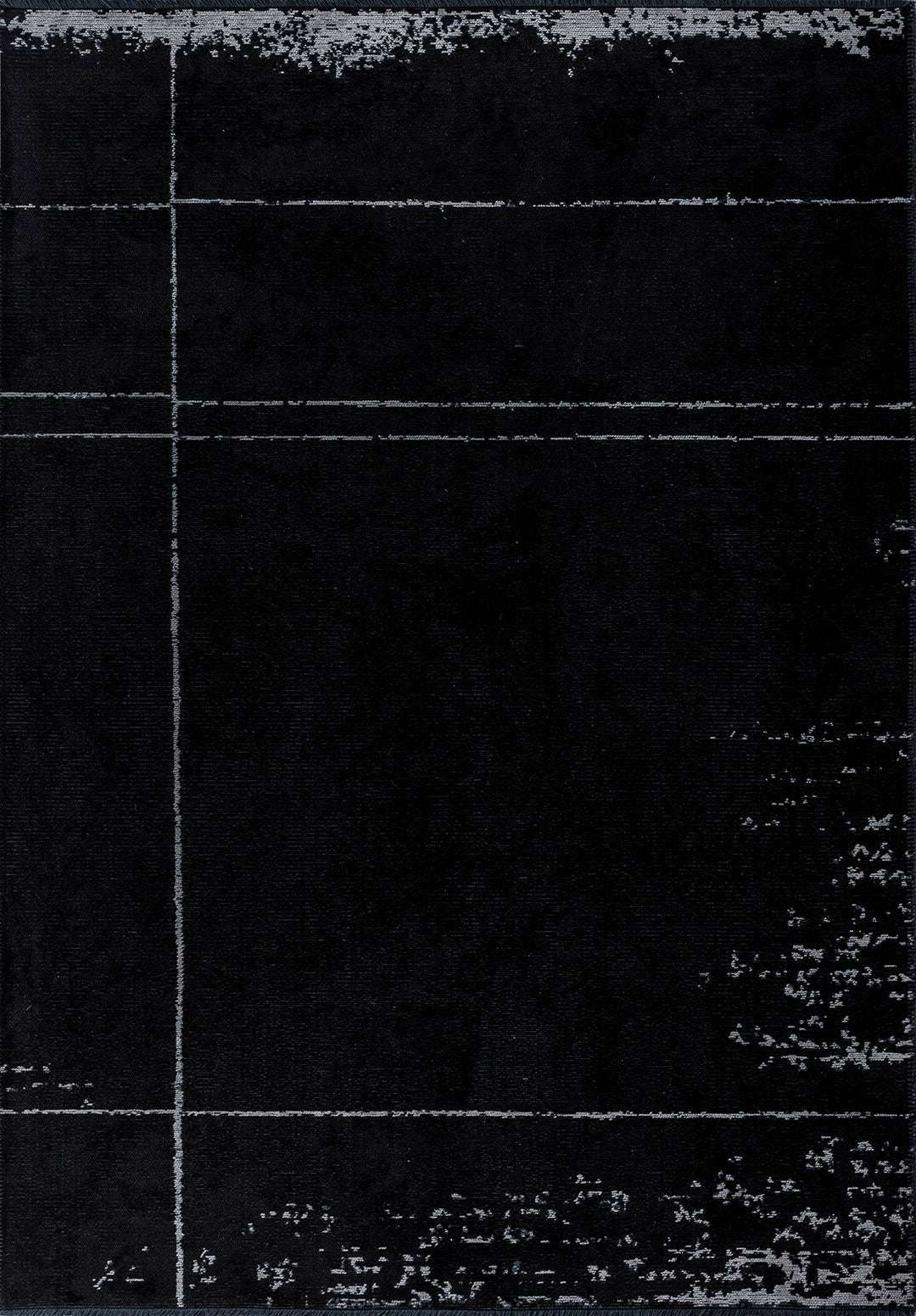 Barber Light Grey - Black Rug Rugs - Venetto Design Venettodesign.com