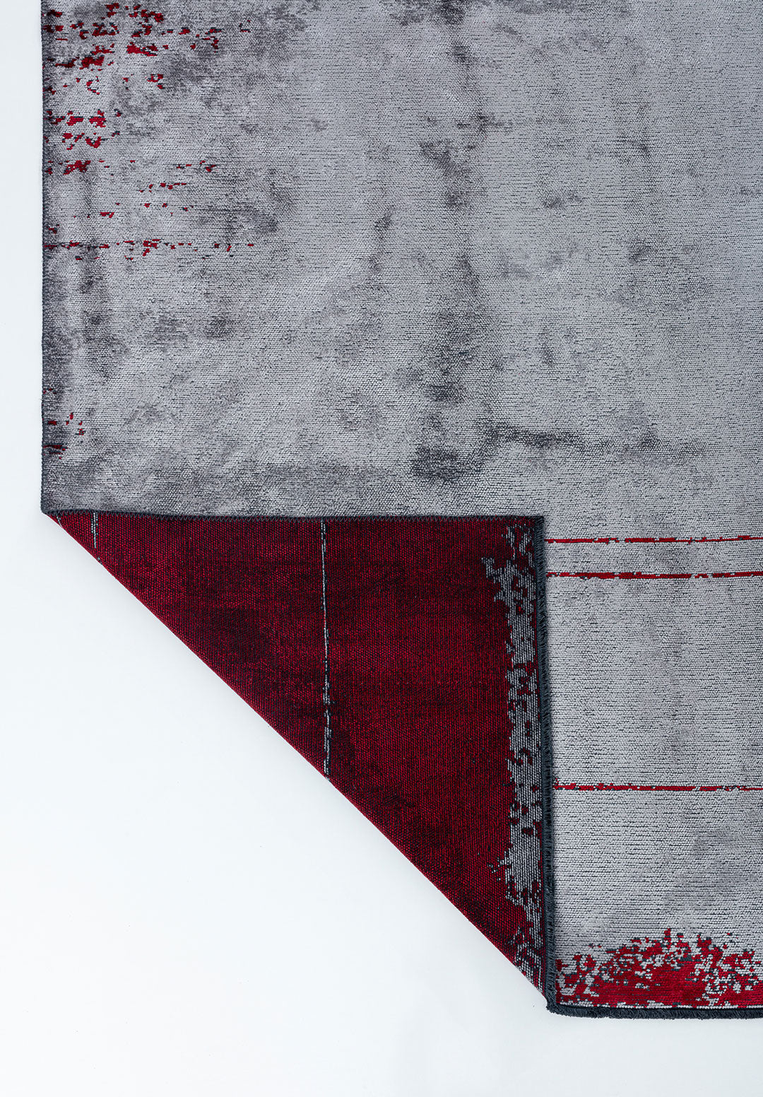 Barber Red - Light Grey Rug Rugs - Venetto Design Venettodesign.com