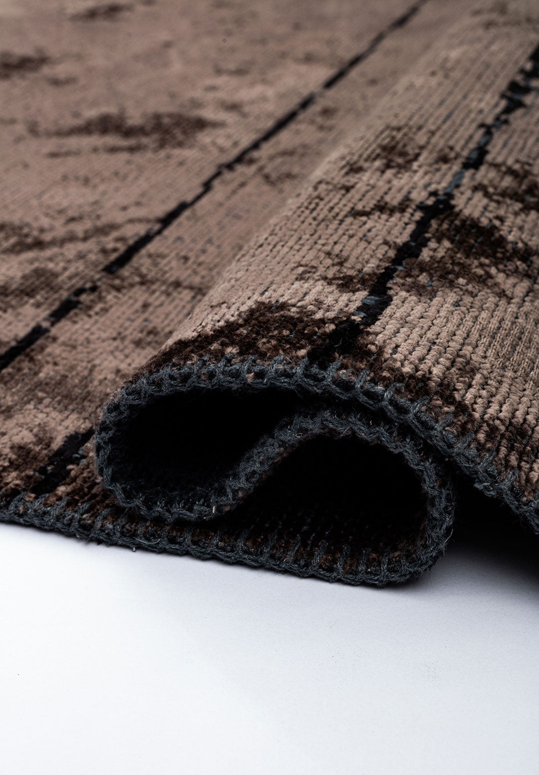 Barber Black - Dark Mink Rug Rugs - Venetto Design Venettodesign.com