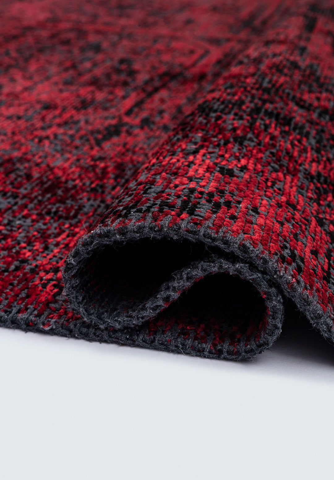 Tile Black - Red Rug Rugs - Venetto Design Venettodesign.com