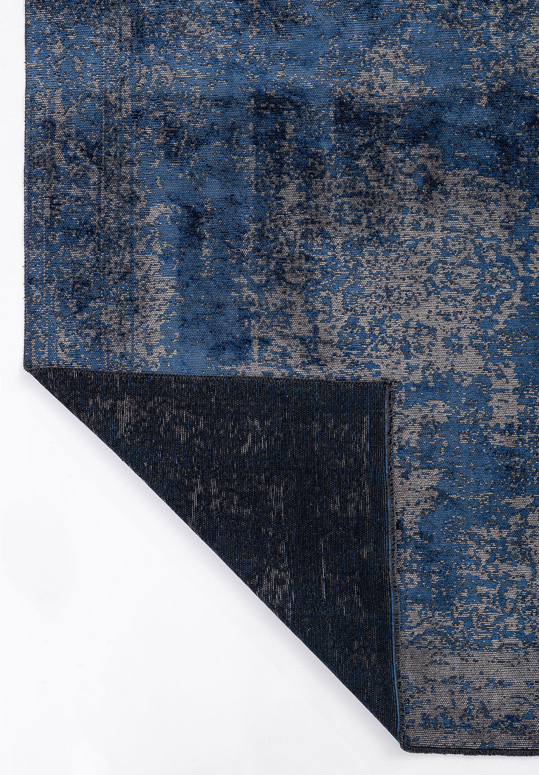 Medallion Grey - Navy Blue Rug Rugs - Venetto Design Venettodesign.com