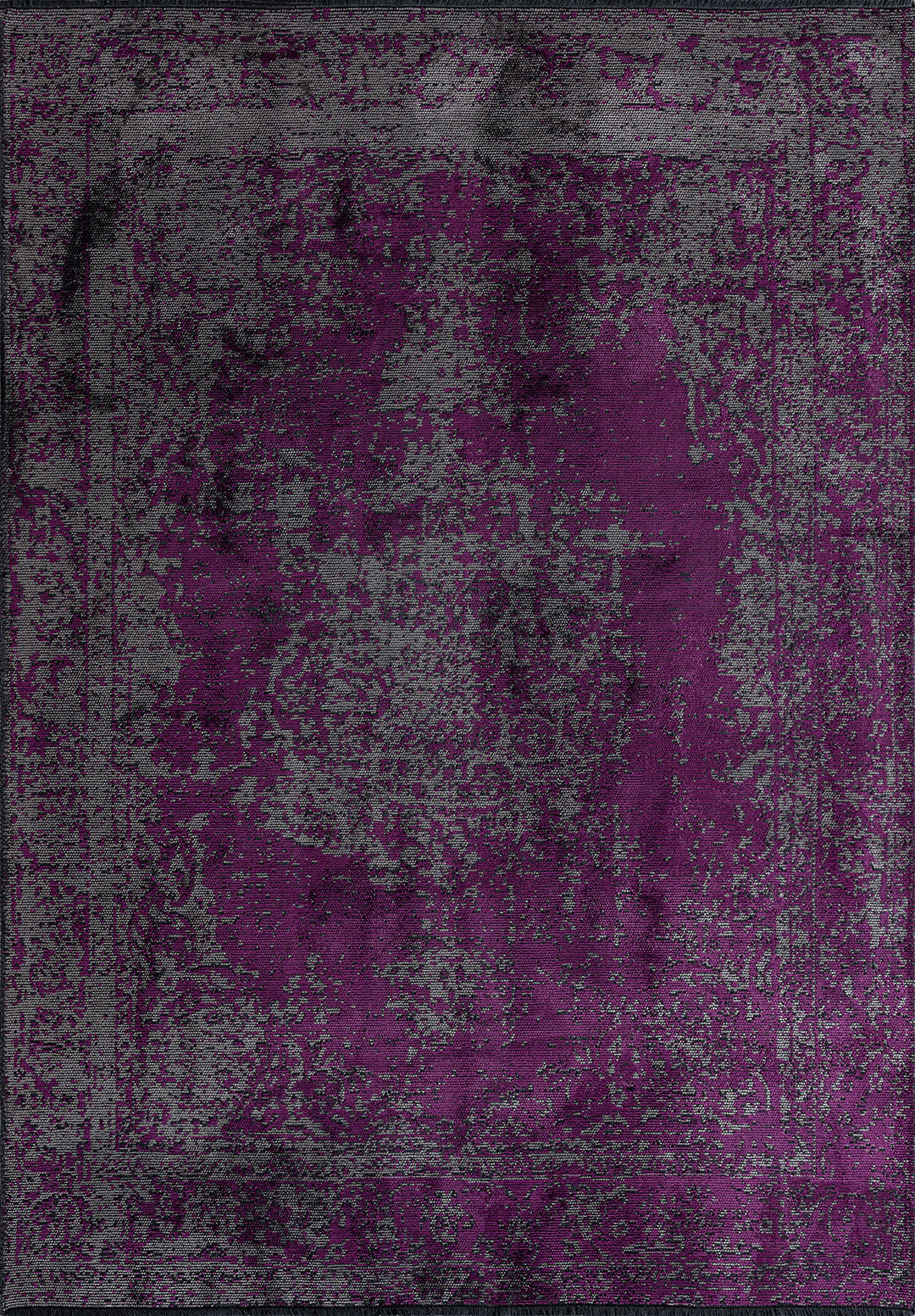 Medallion Grey - Purple Rug Rugs - Venetto Design Venettodesign.com