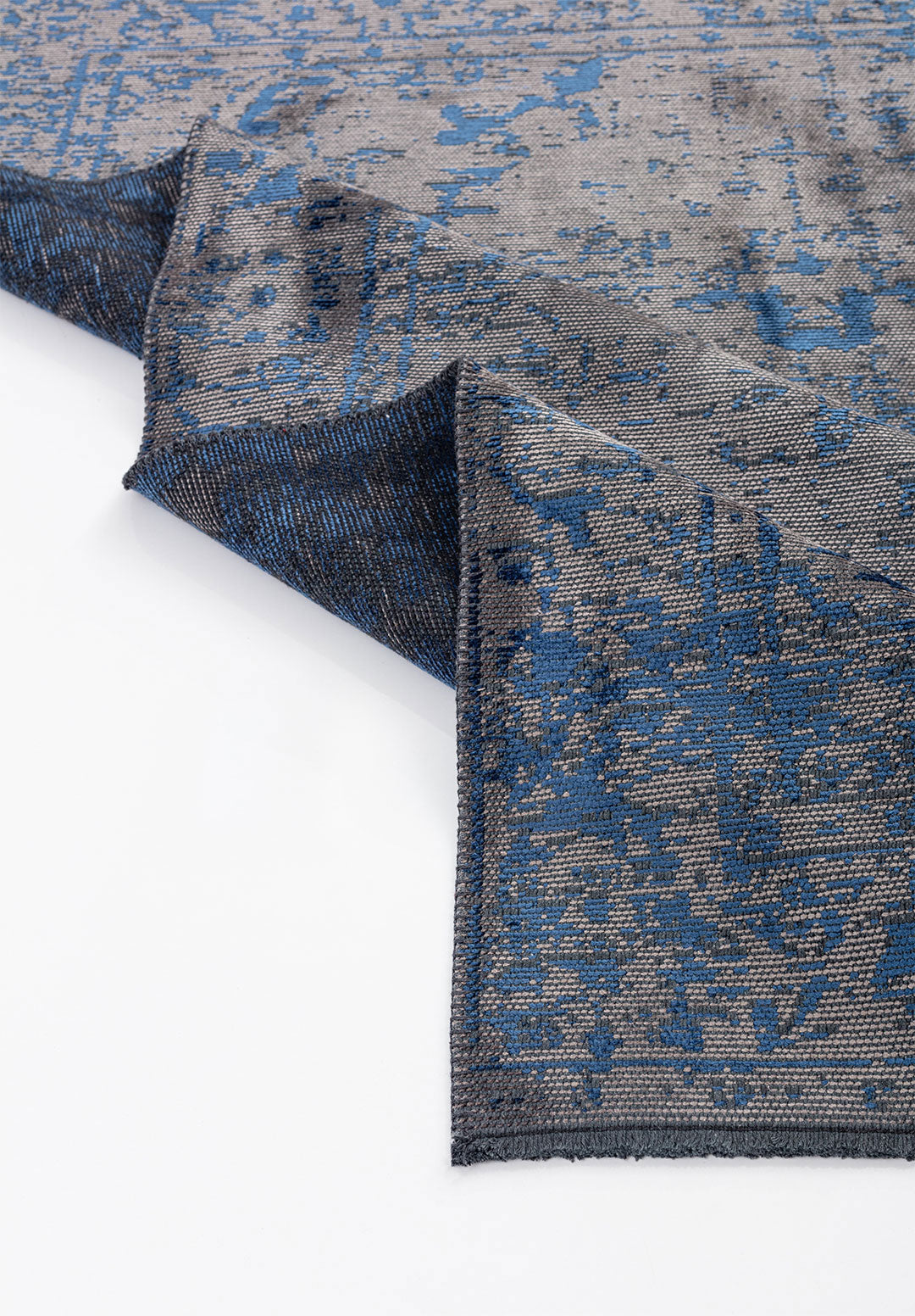 Ivy Grey - Navy Blue Rug Rugs - Venetto Design Venettodesign.com