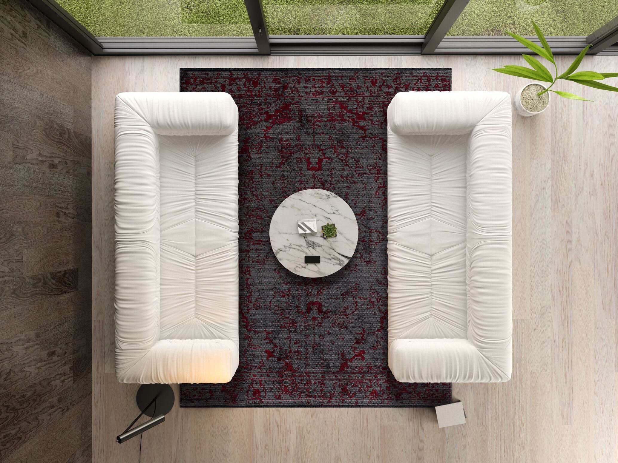 Ivy Grey - Red Rug Rugs - Venetto Design Venettodesign.com