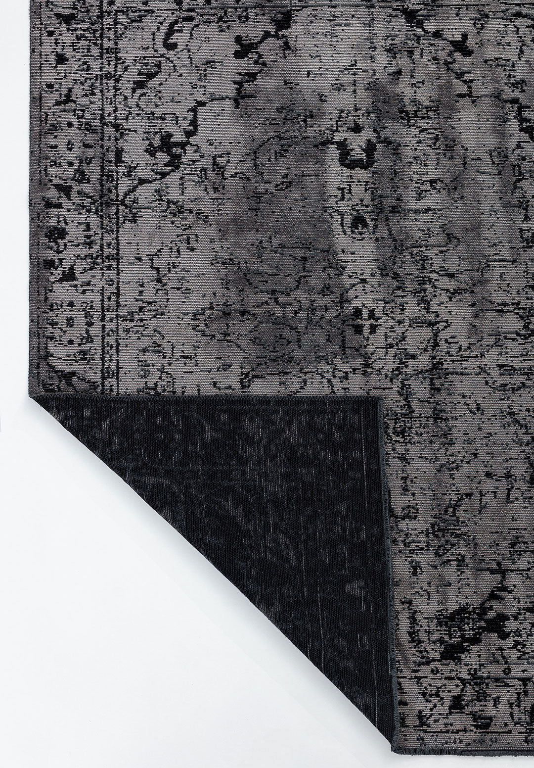 Ivy Grey - Black Rug Rugs - Venetto Design Venettodesign.com