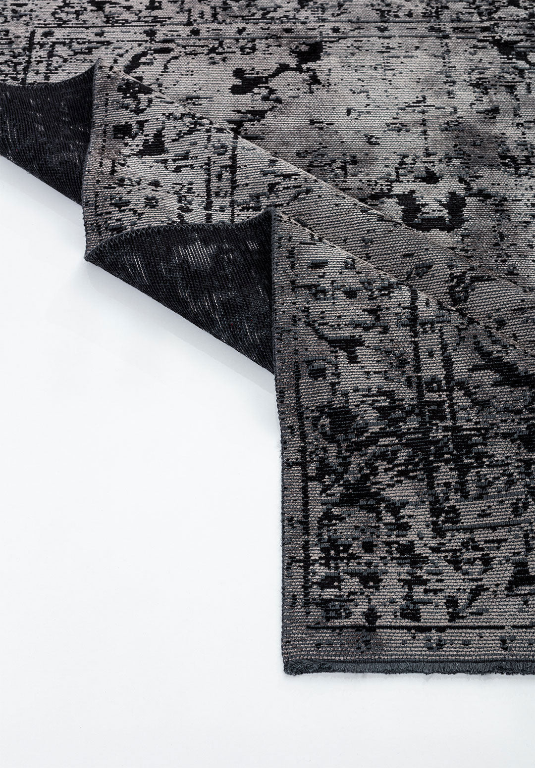 Ivy Grey - Black Rug Rugs - Venetto Design Venettodesign.com