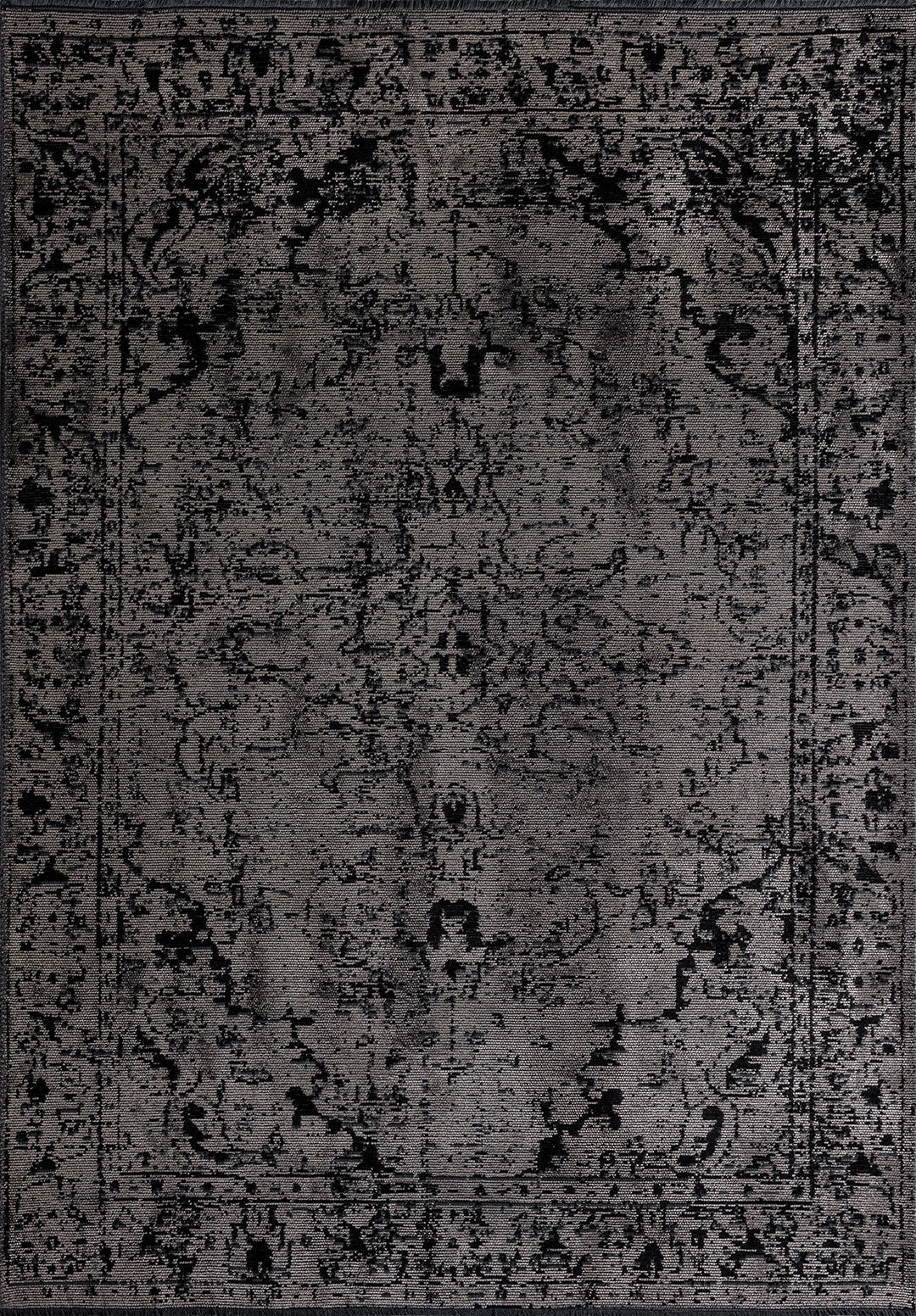 Ivy Grey - Black Rug Rugs - Venetto Design Venettodesign.com