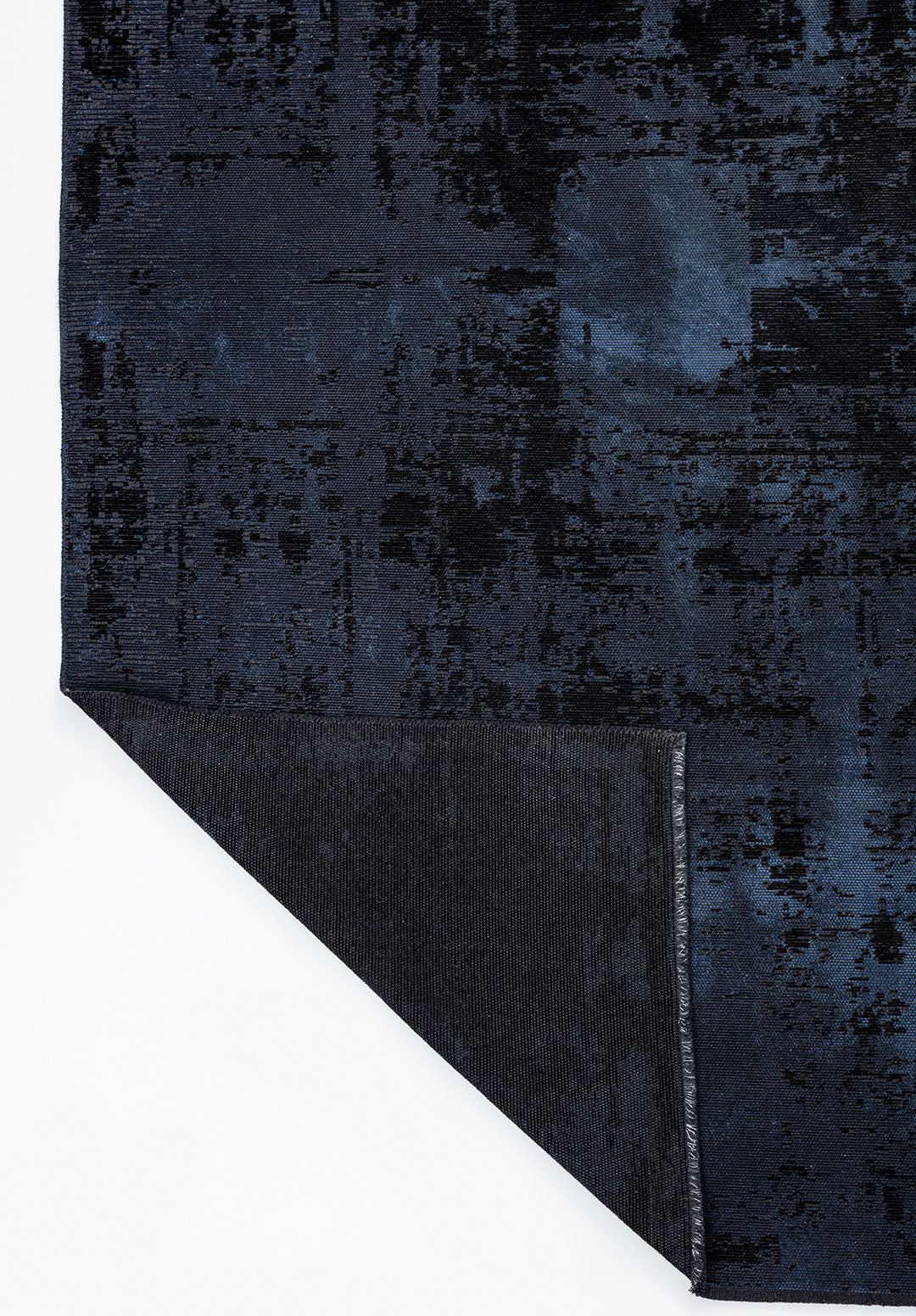 Discrete Black - Navy Blue Rug Rugs - Venetto Design Venettodesign.com