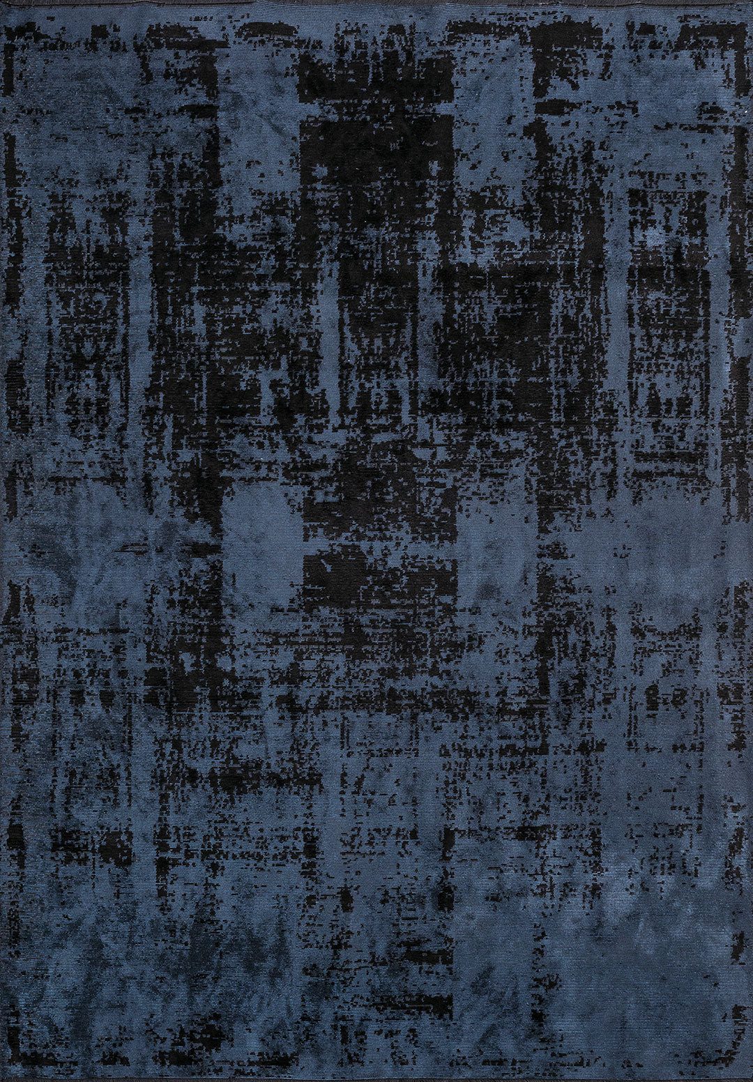 Discrete Black - Navy Blue Rug Rugs - Venetto Design Venettodesign.com