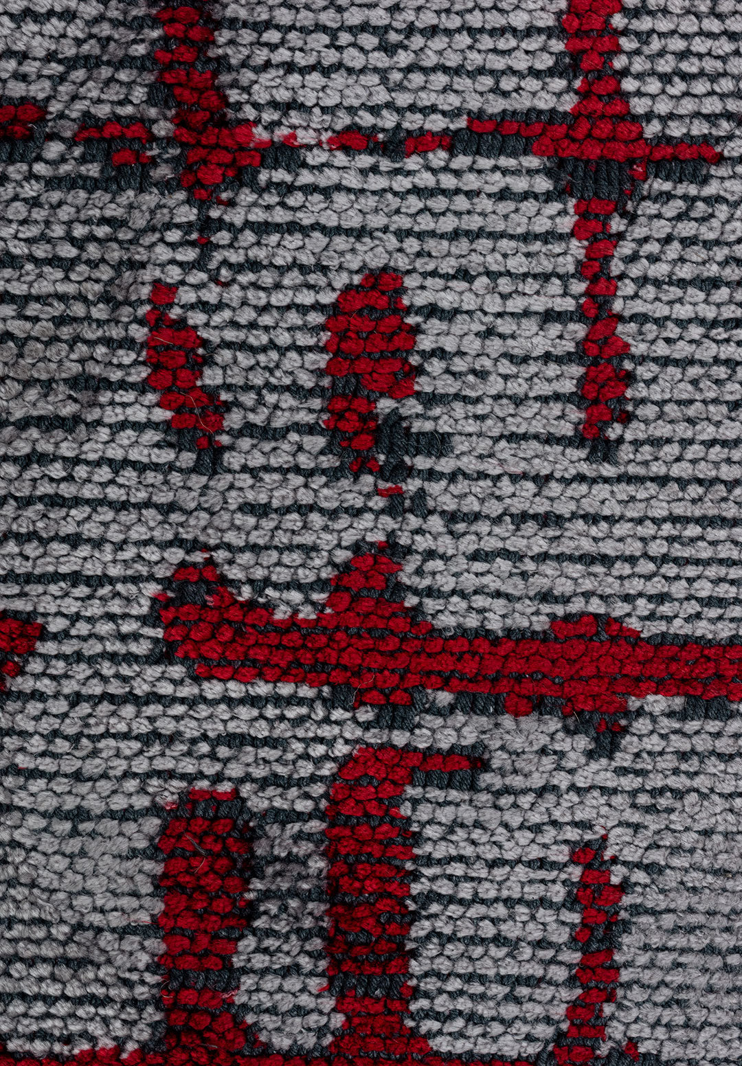 Axis Red - Light Gray Rug Rugs - Venetto Design Venettodesign.com