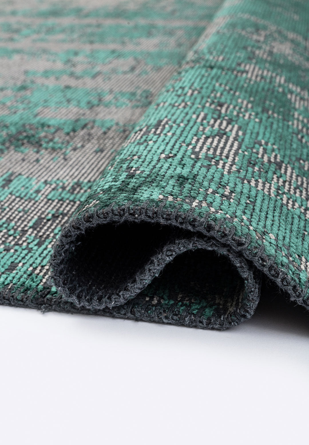 Horizon Dark Green - Grey Rug Rugs - Venetto Design Venettodesign.com