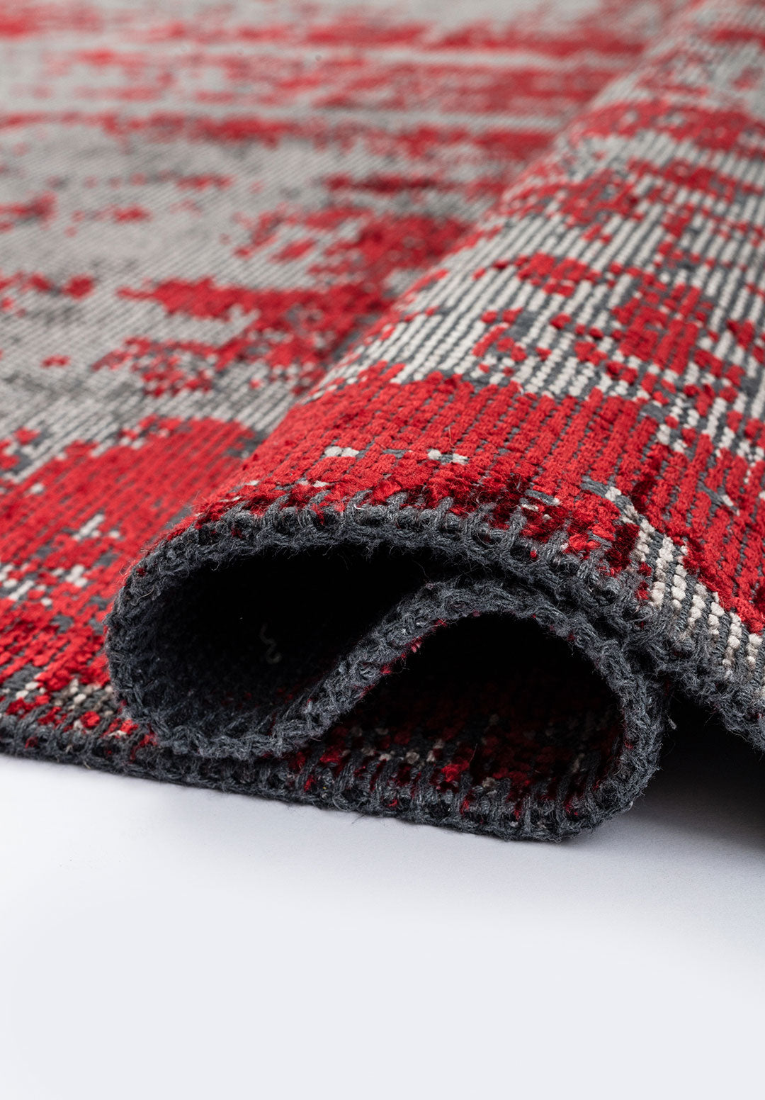 Horizon Red - Grey Rug Rugs - Venetto Design Venettodesign.com