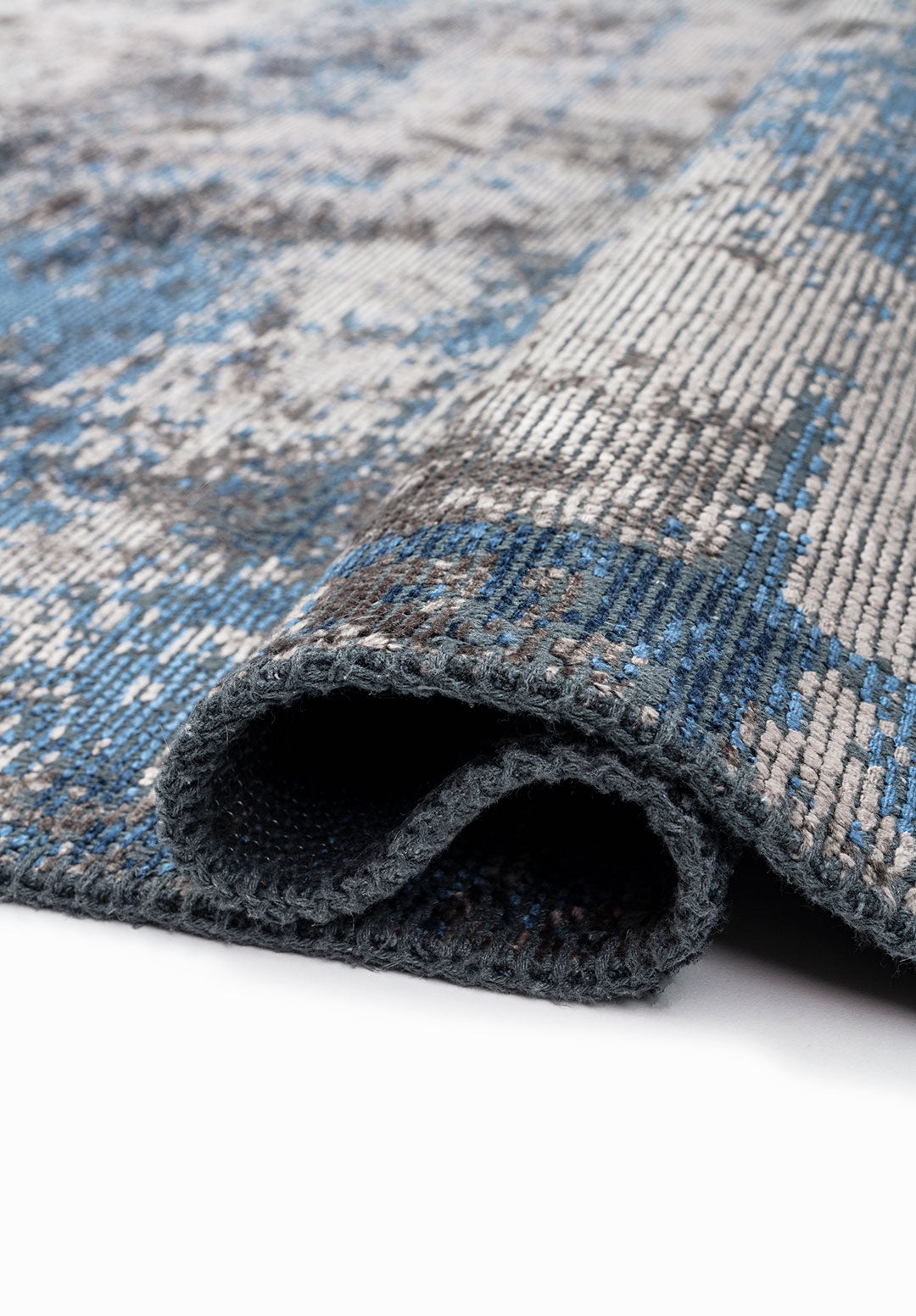 Surface Navy Blue - Grey Rug Rugs - Venetto Design Venettodesign.com