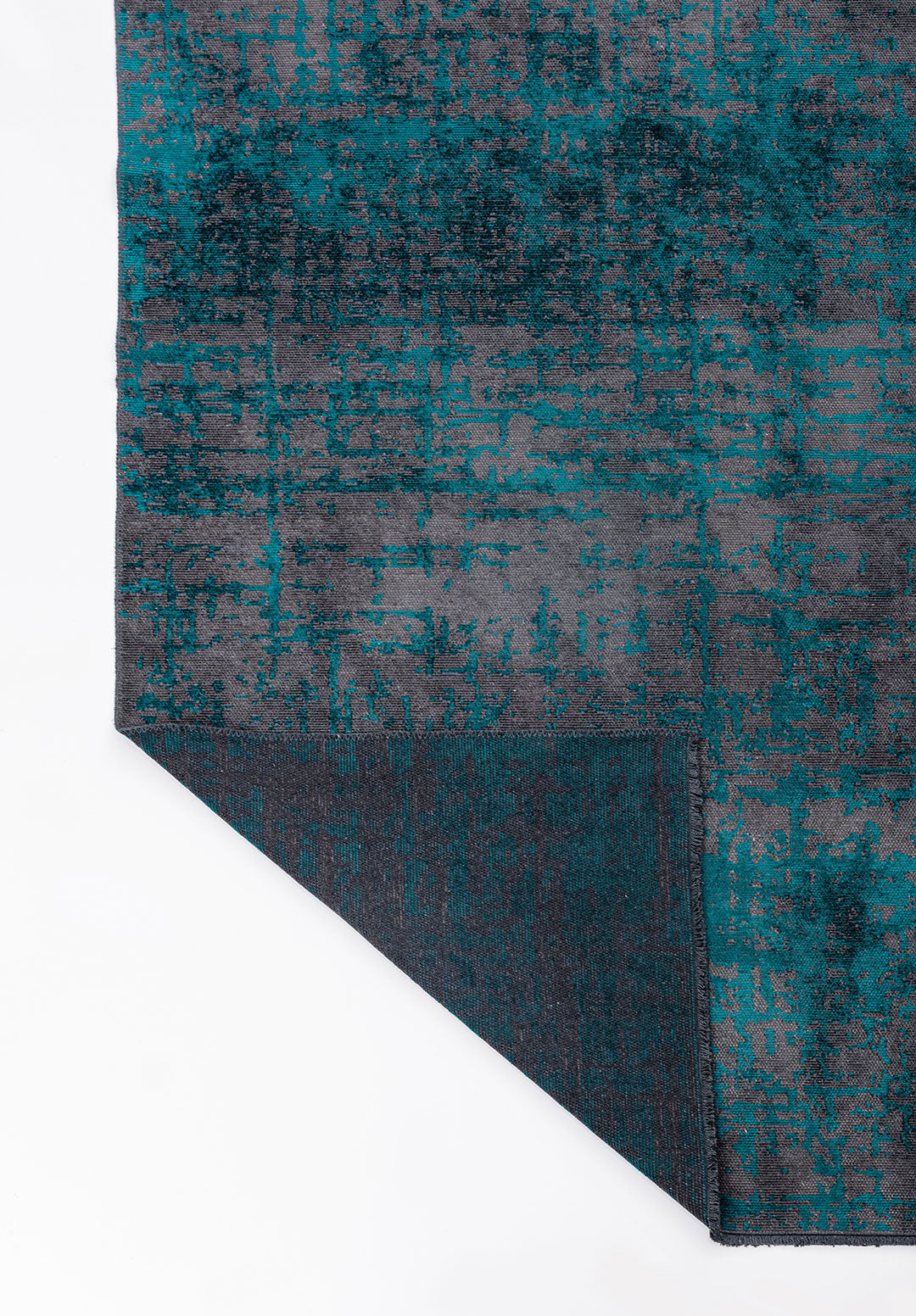 Spark Anthracite - Dark Turquoise Rug Rugs - Venetto Design Venettodesign.com