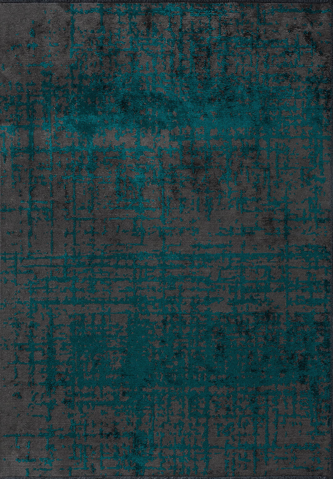 Spark Anthracite - Dark Turquoise Rug Rugs - Venetto Design Venettodesign.com