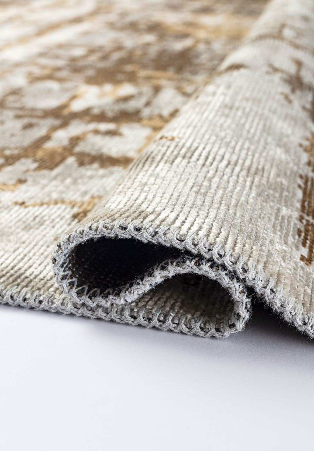 Spark White - Light Brown Rug Rugs - Venetto Design Venettodesign.com