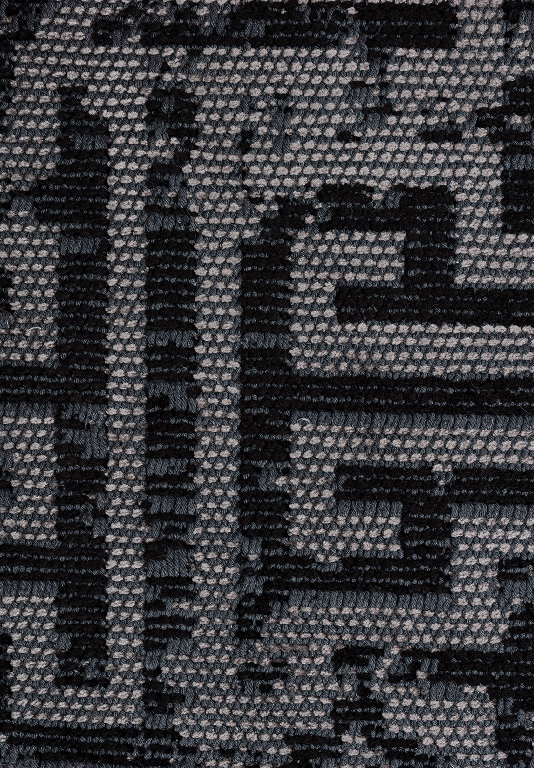 Labyrinth Grey - Black Rug Rugs - Venetto Design Venettodesign.com
