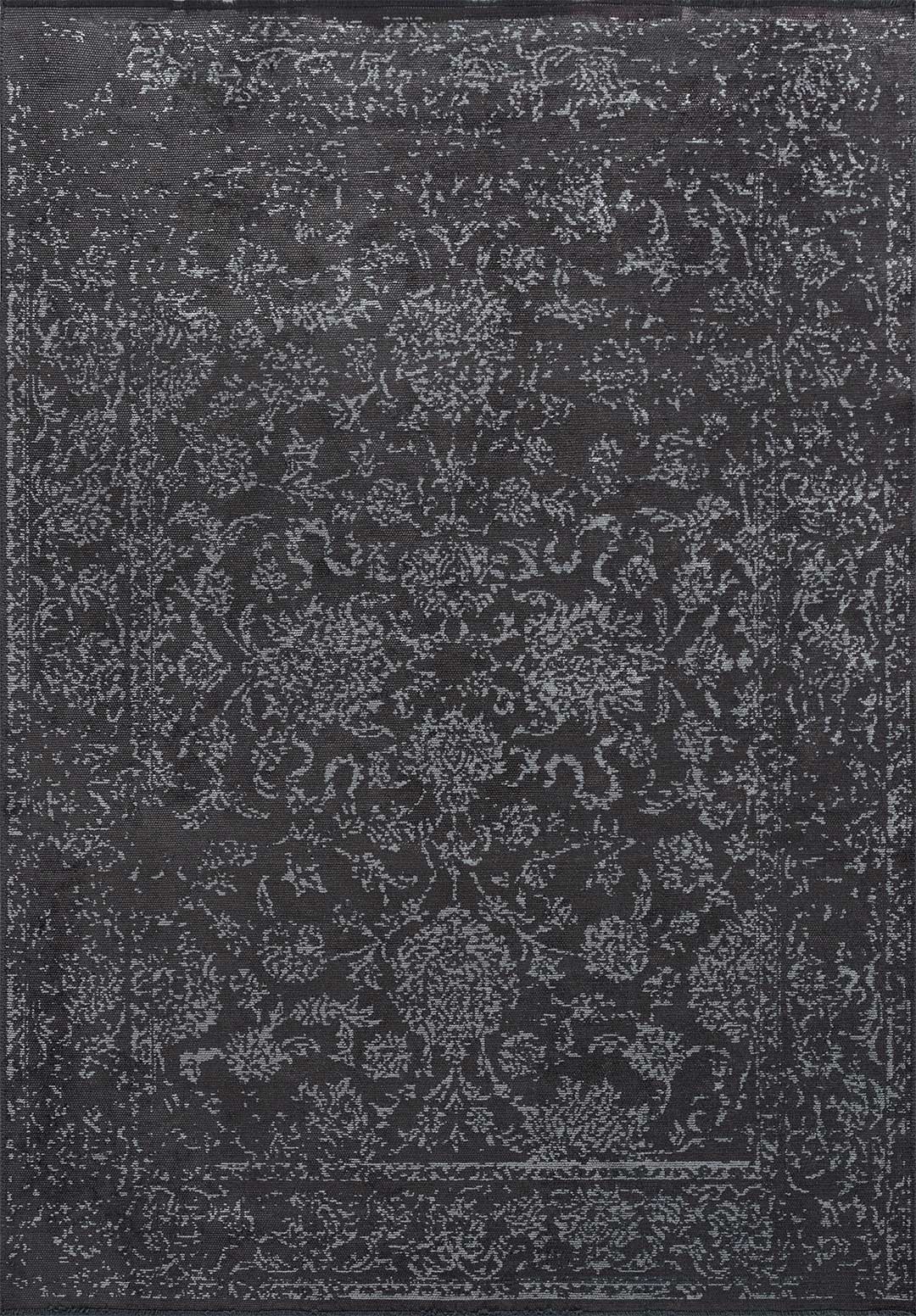 Classy Ice Blue - Charcoal Rug Rugs - Venetto Design Venettodesign.com