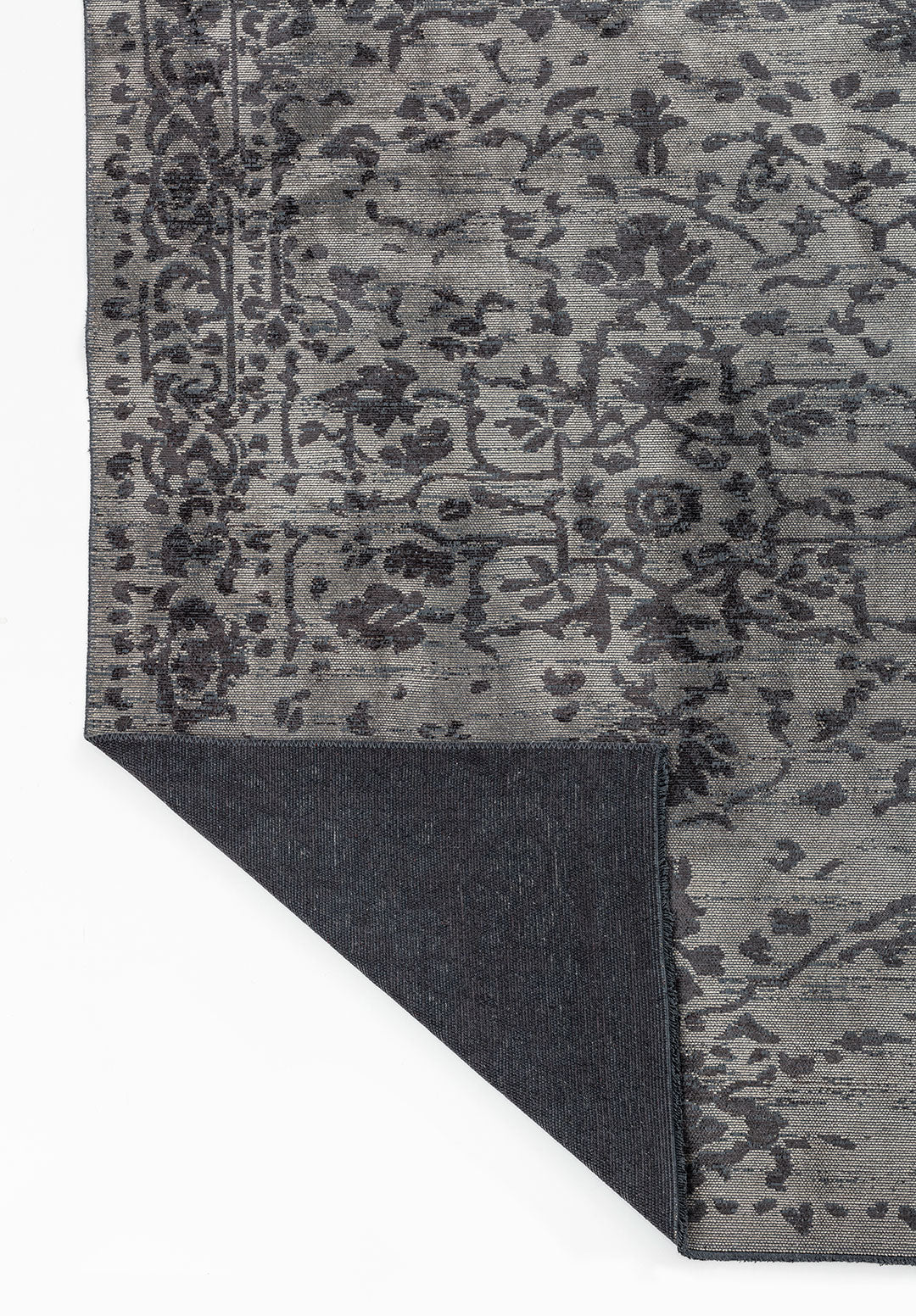 Flora Charcoal - Beige Rug Rugs - Venetto Design Venettodesign.com