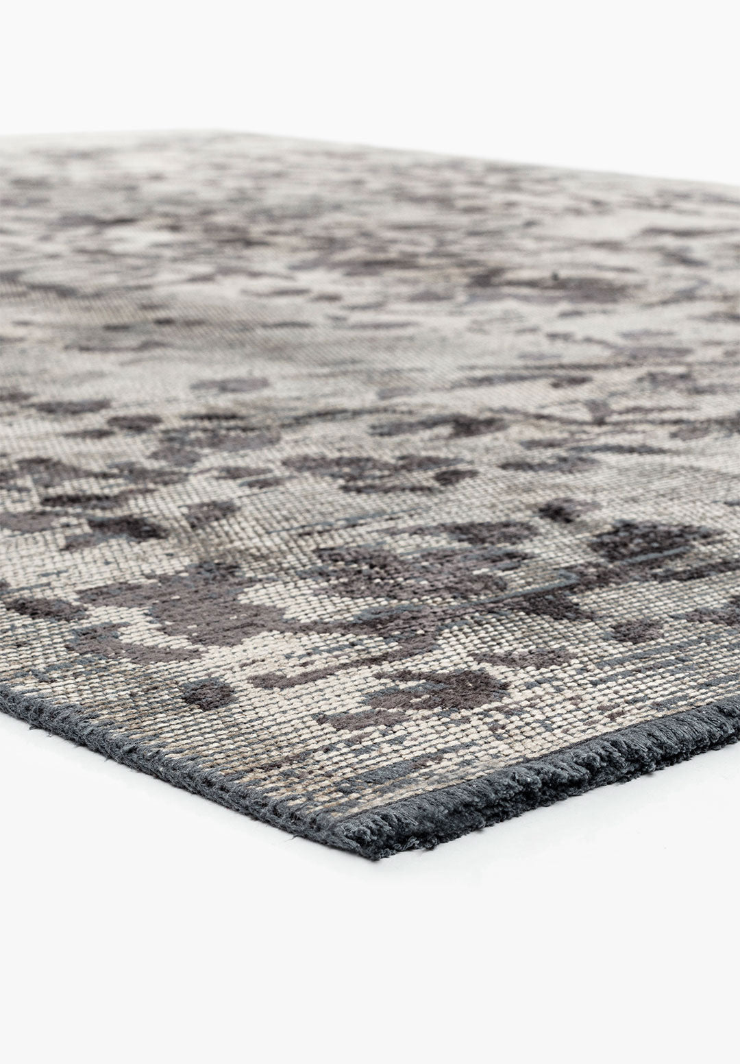 Flora Charcoal - Beige Rug Rugs - Venetto Design Venettodesign.com